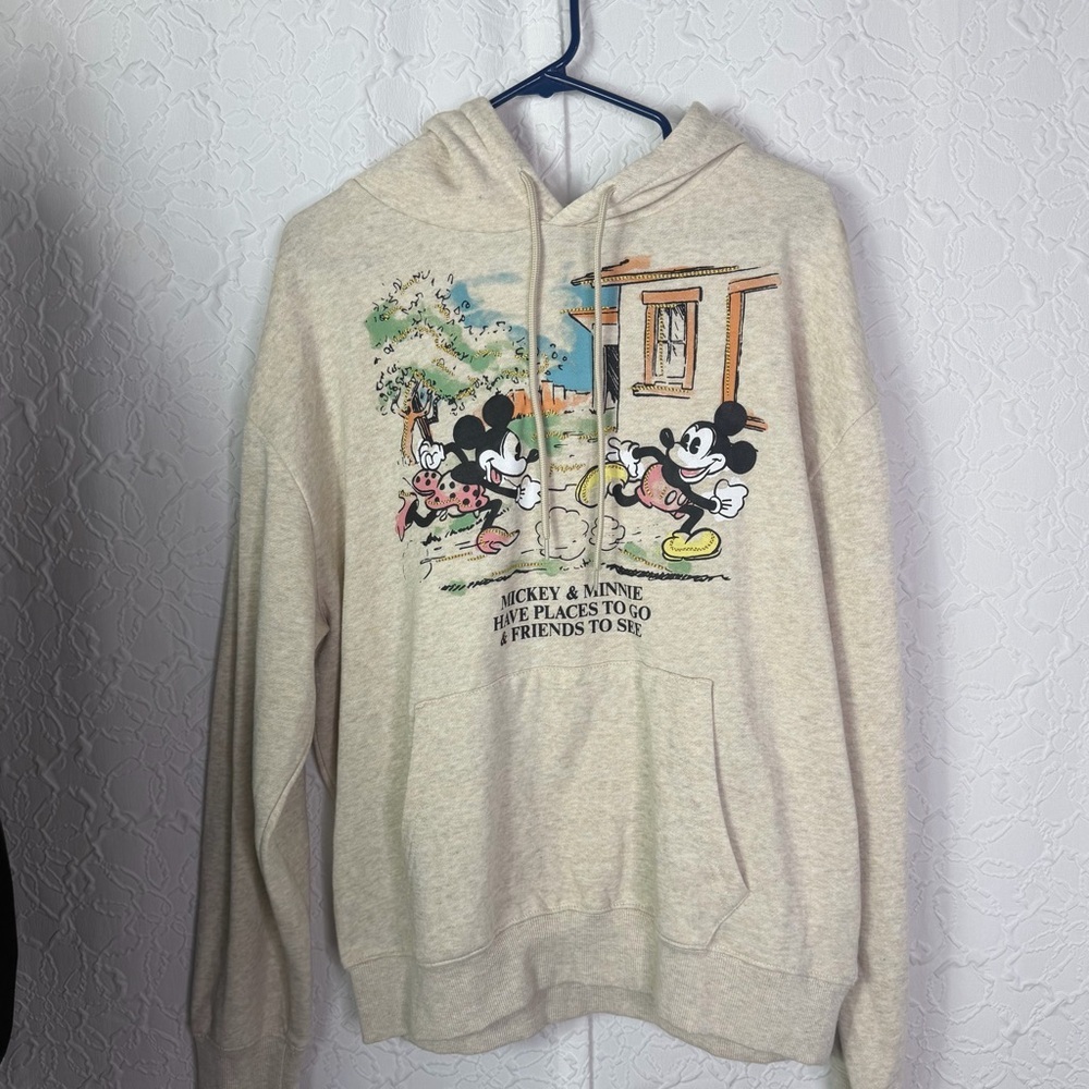 Disney Mickey Minnie Places To Go Graphic Hoodie Large - Picture 5 of 7